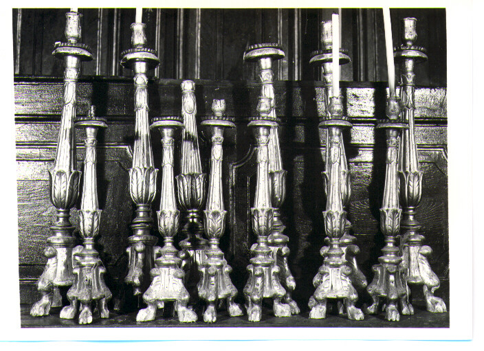 candeliere d'altare - bottega Italia meridionale (prima metà sec. XIX)