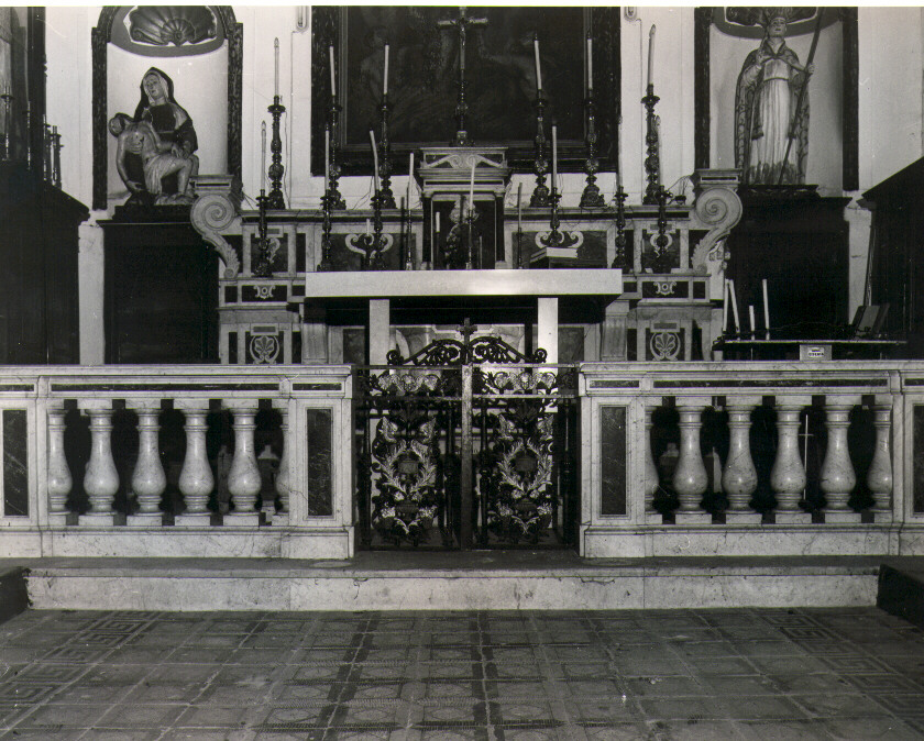 cancello di balaustrata, elemento d'insieme - bottega Italia meridionale (prima metà sec. XX)