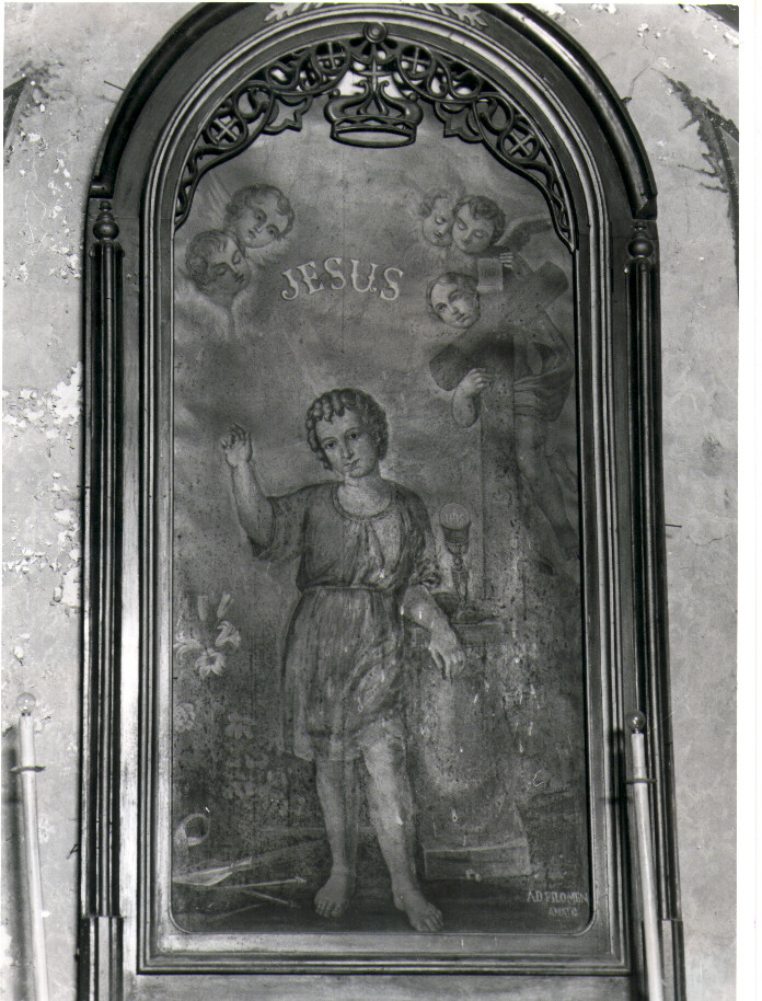 Gesù Bambino (dipinto) di Cascini Pietro (fine sec. XIX)