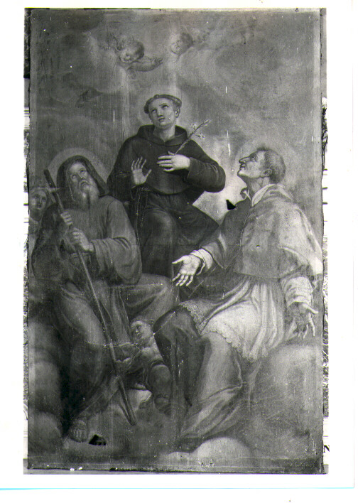 Sant'Antonio da Padova, San Carlo Borromeo e San Francesco di Paola, Santi (dipinto) di Cascini Salvatore (prima metà sec. XIX)