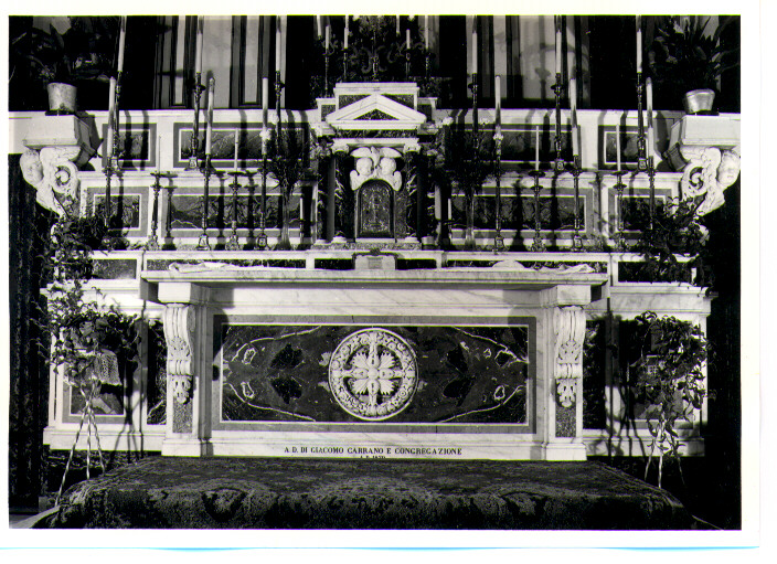 altare maggiore - bottega Italia meridionale (sec. XIX)