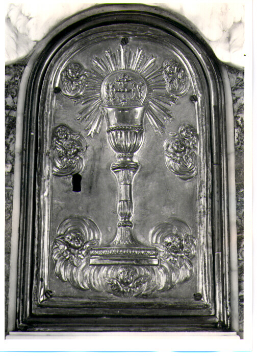 calice eucaristico (sportello di tabernacolo) - bottega napoletana (metà sec. XIX)