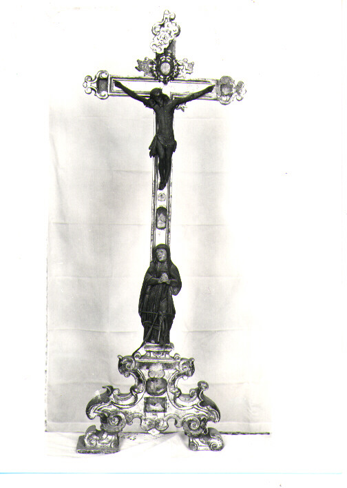 reliquiario - a croce - bottega lucana (metà sec. XVIII)