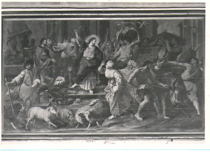 Cristo caccia i mercanti dal tempio (dipinto) - ambito Italia meridionale (seconda metà sec. XVIII)