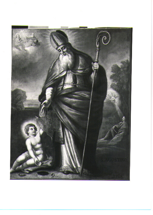 Sant'Agostino (dipinto) - ambito napoletano (sec. XVIII)