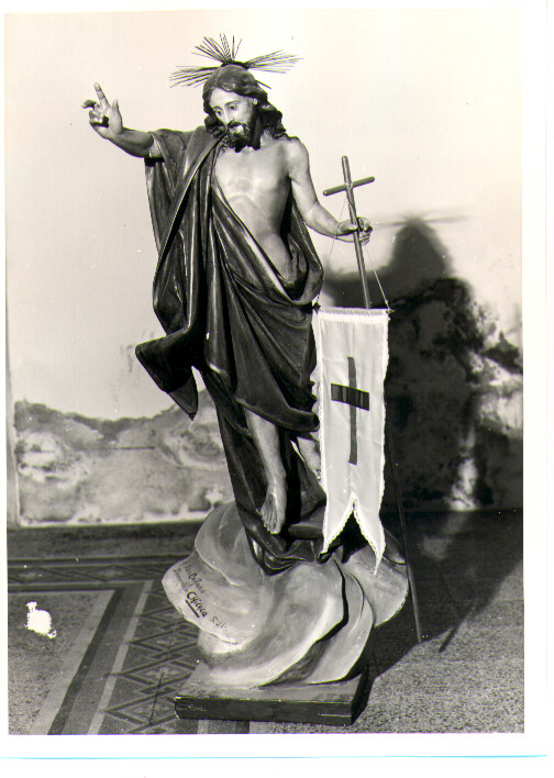 Cristo risorto (statua) di Sacquegna Salvatore (sec. XX)