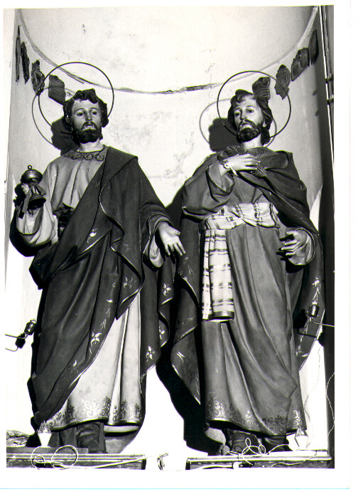 Santi Cosma e Damiano, Santi (statua, coppia) - bottega leccese (sec. XIX)