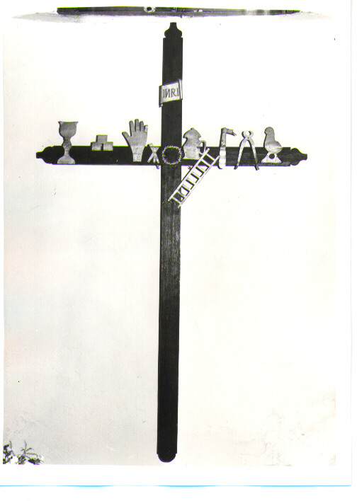 croce processionale - bottega lucana (prima metà sec. XX)