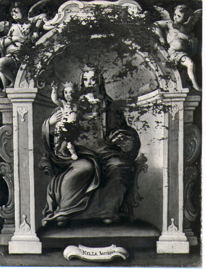 Madonna con Bambino in trono (dipinto) - ambito Italia meridionale (seconda metà sec. XVIII)