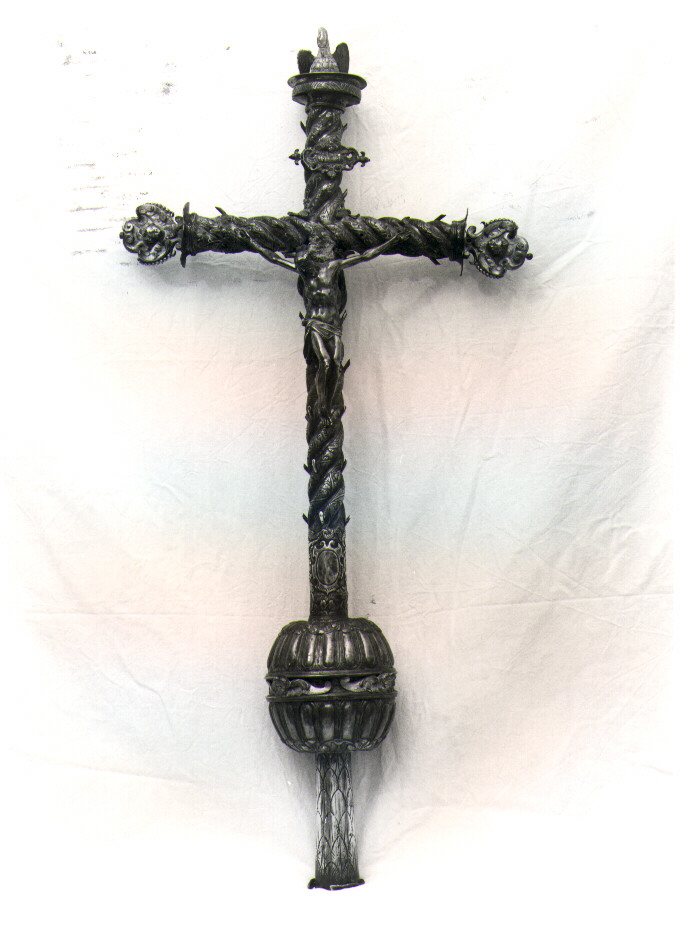 croce processionale - bottega napoletana (fine/inizio secc. XVII/ XVIII)