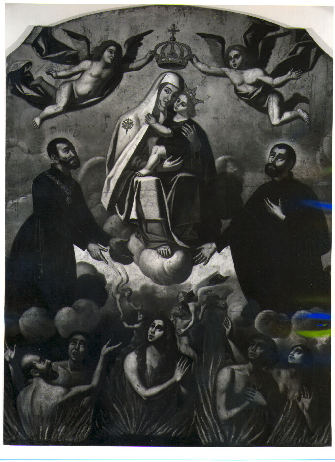 Madonna del Carmelo intercede per le anime del purgatorio (dipinto) - ambito napoletano (sec. XVIII)