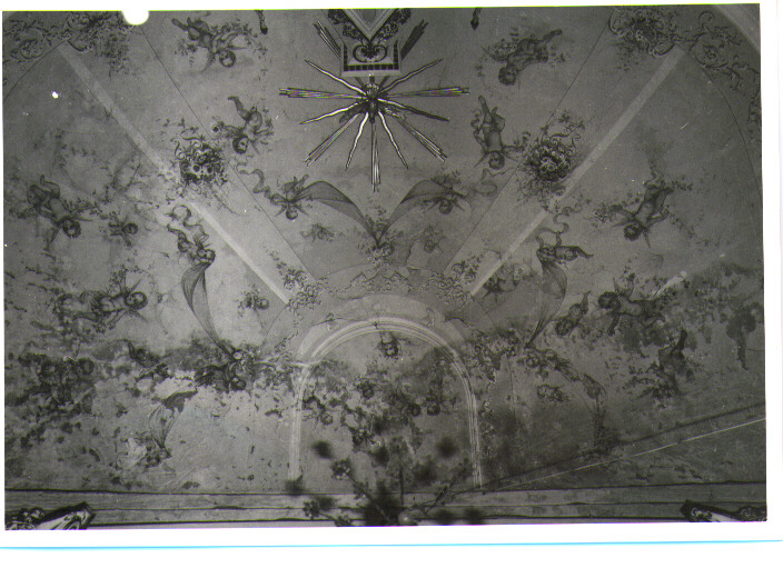 motivi decorativi a festoni con cherubini (dipinto) - ambito lucano (sec. XIX)