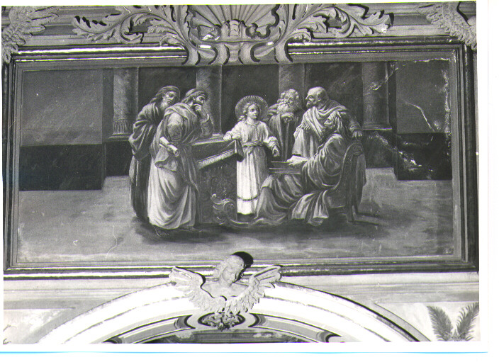 disputa di Gesù con i dottori nel tempio (dipinto) di Lanziani M (sec. XIX)