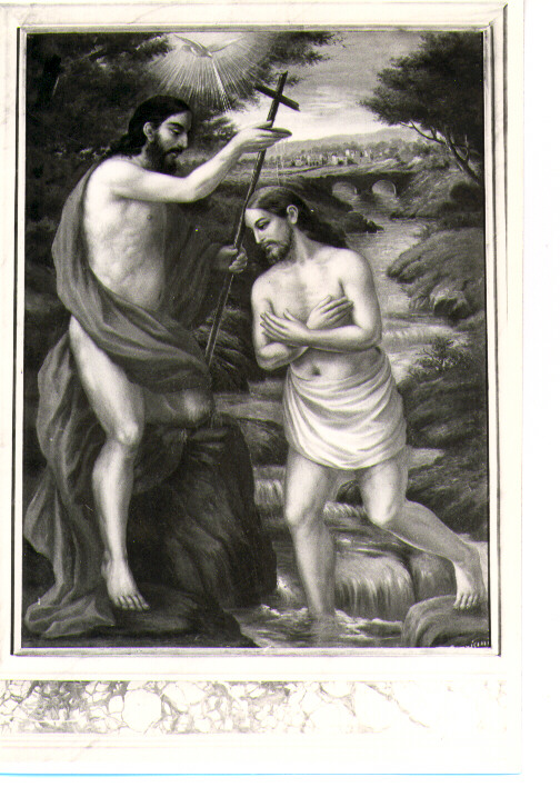 battesimo di Cristo (dipinto) di Lanziani M (sec. XIX)