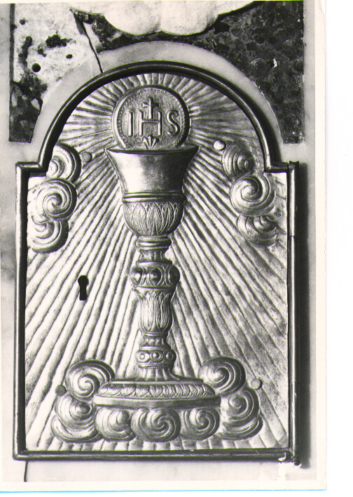 calice eucaristico (sportello di tabernacolo) - bottega napoletana (fine sec. XIX)
