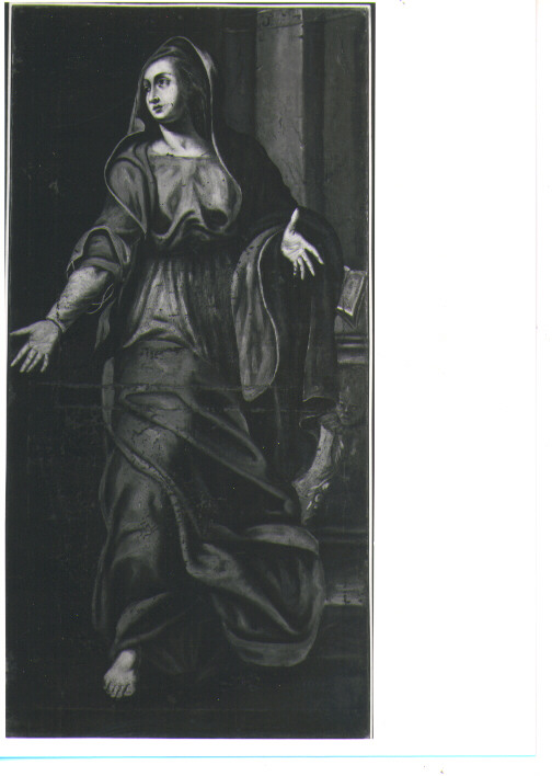 Madonna annunciata (dipinto) di De Laurentis Attilio (attribuito) (sec. XVII)