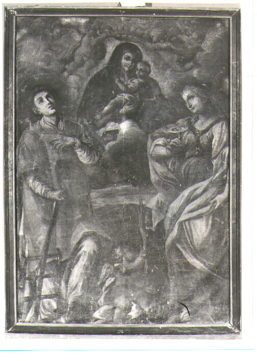 Madonna con Bambino, Santa Lucia, San Lorenzo, Madonna con Bambino e Santi (dipinto) - ambito lucano (secc. XVII/ XVIII)