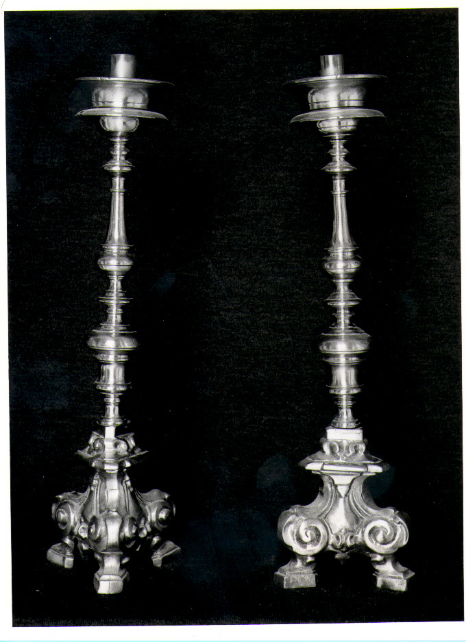 candeliere, serie - bottega lucana (seconda metà sec. XVIII)
