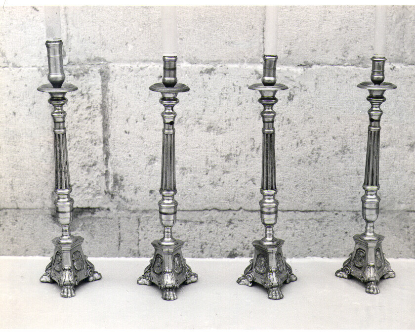 candeliere, serie - bottega lucana (prima metà sec. XIX)