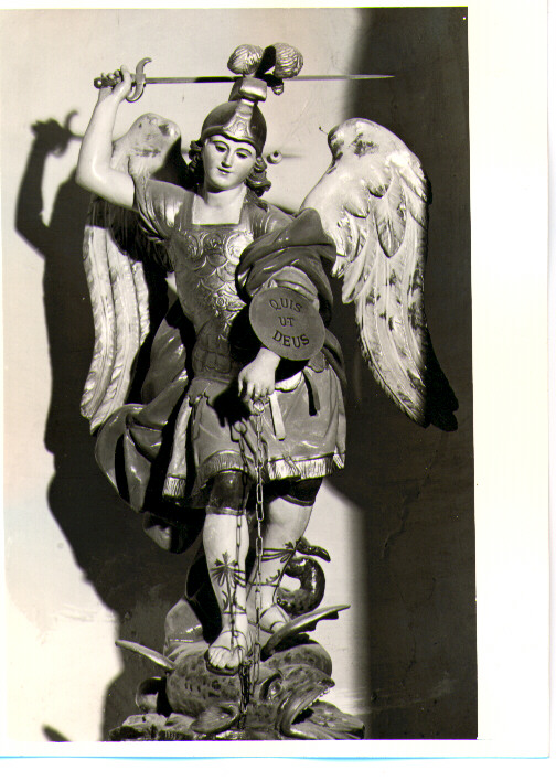 San Michele Arcangelo combatte il drago (statua) - bottega napoletana (sec. XVIII)