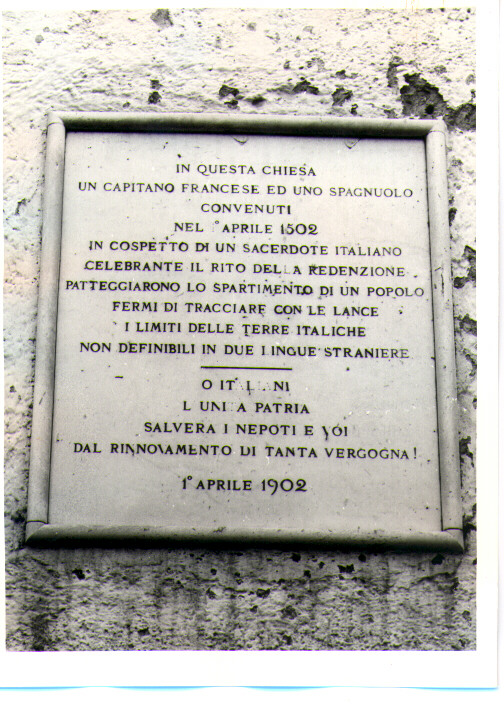 lapide commemorativa - bottega Italia meridionale (sec. XX)