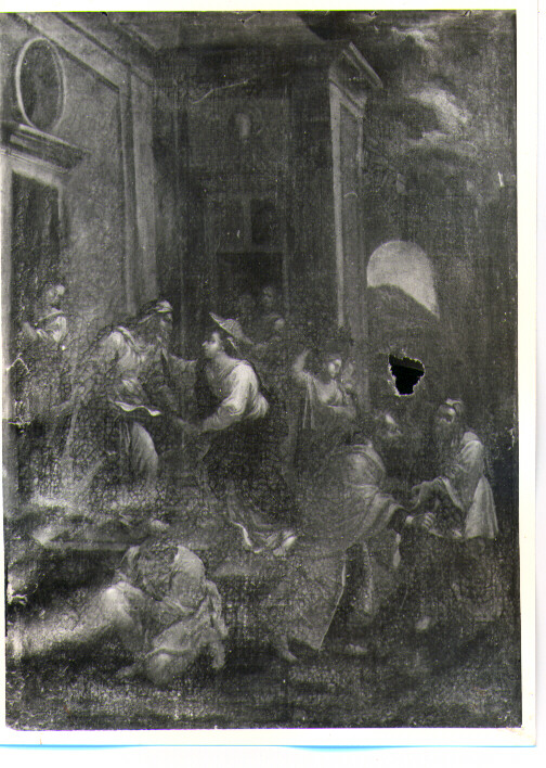 incontro di Sant'Anna e San Gioacchino alla porta aurea (dipinto) - ambito napoletano (sec. XVIII)