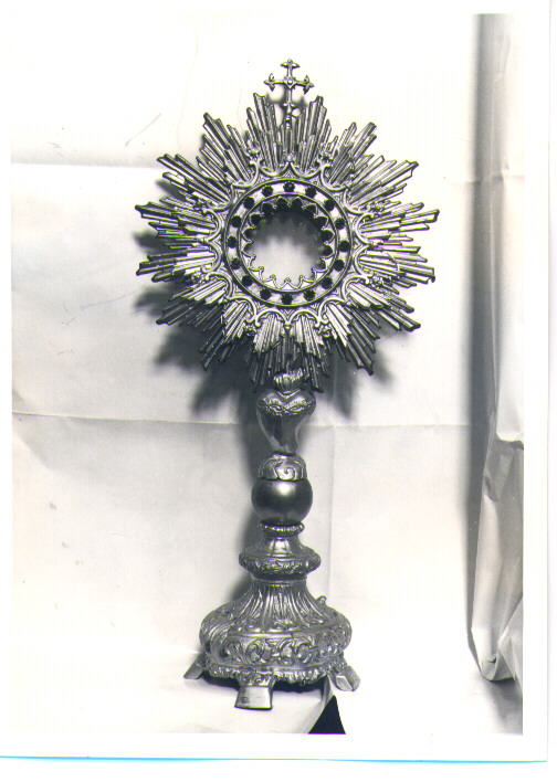 ostensorio - a raggiera - bottega Italia meridionale (sec. XIX)