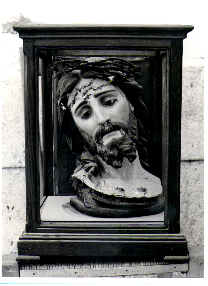 testa di Cristo (scultura, frammento) - bottega Italia meridionale (ultimo quarto sec. XIX)