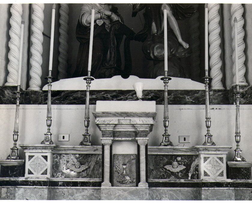 candeliere, serie - bottega lucana (seconda metà sec. XIX)