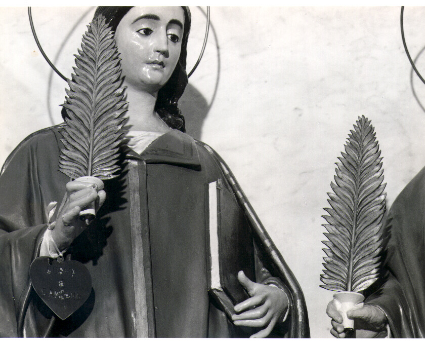 attributo iconografico di immagine sacra, serie - bottega Italia meridionale (primo quarto sec. XX)