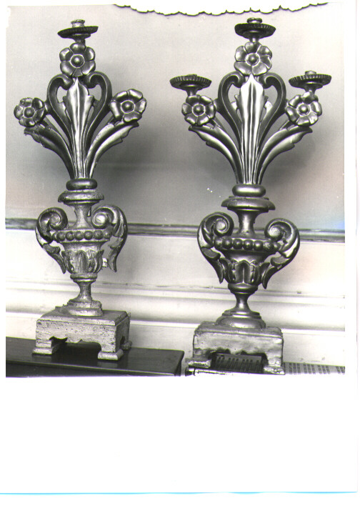 candeliere, coppia - bottega lucana (fine sec. XVIII)