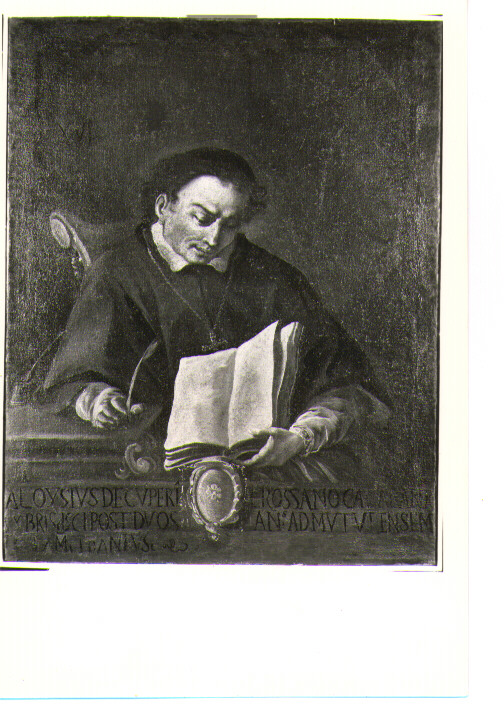 ritratto del Vescovo Luigi de Coperia, ritratto di ecclesiastico (dipinto) - ambito lucano (sec. XVIII)