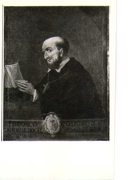 ritratto del Vescovo Fra' Teodoro Pellonio, ritratto di ecclesiastico (dipinto) - ambito lucano (sec. XVIII)