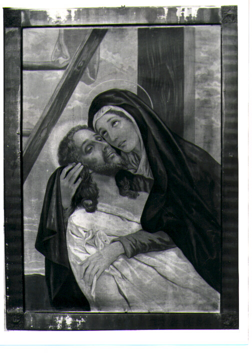 Pietà (dipinto) di Morgari Luigi (sec. XIX)