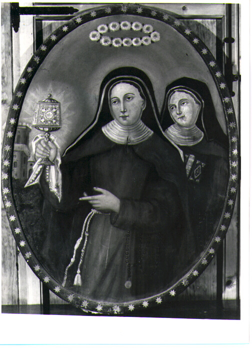 Due Sante monache, ritratto di donna (dipinto) di G. G (fine sec. XIX)