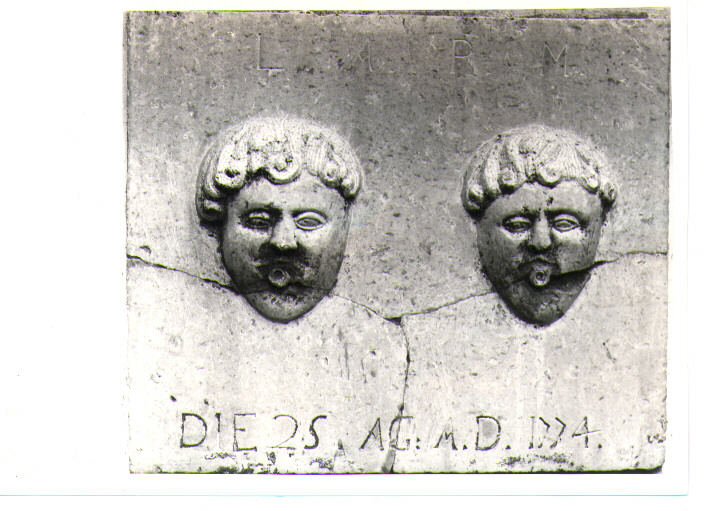 lastra, frammento - bottega lucana (sec. XVIII)