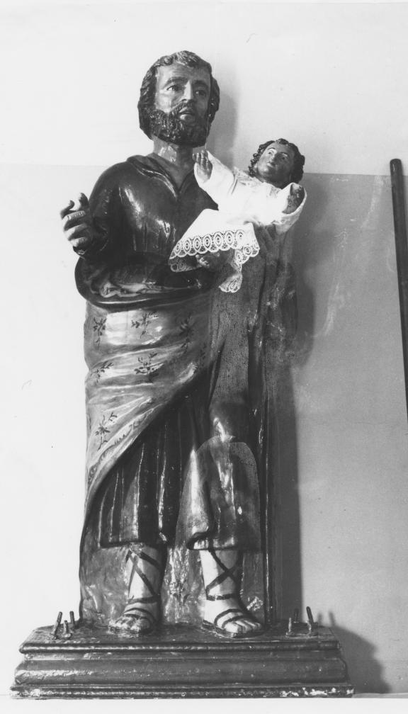 San Giuseppe e Gesù Bambino (statua) - bottega Italia meridionale (fine/inizio secc. XVIII/ XIX)