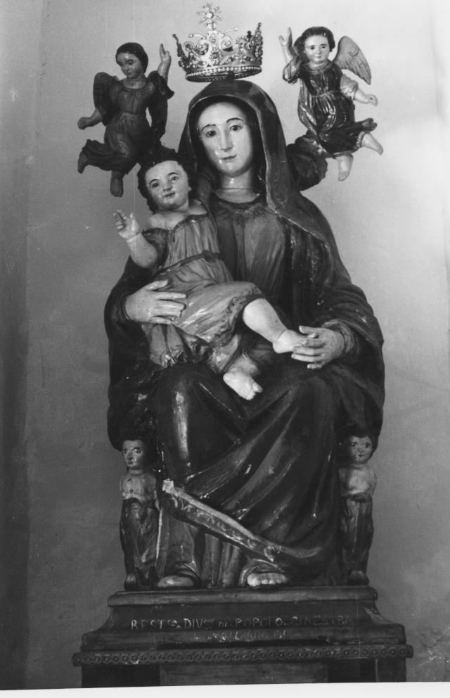 Madonna di Costantinopoli, Madonna in trono con Bambino (statua) - bottega Italia meridionale (sec. XVII)