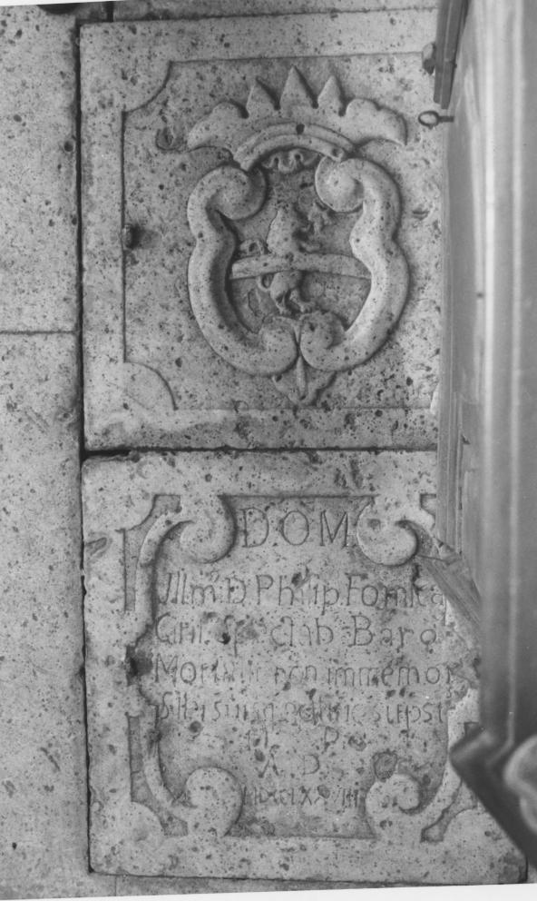 lapide commemorativa - bottega Italia meridionale (sec. XVIII)