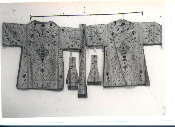 stola, elemento d'insieme - manifattura lucana (fine/inizio secc. XIX/ XX)