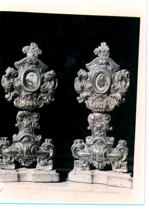 reliquiario - a ostensorio, serie - bottega napoletana (sec. XVIII)