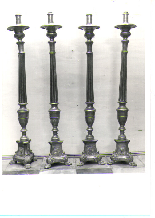 candeliere, serie - bottega napoletana (seconda metà sec. XIX)