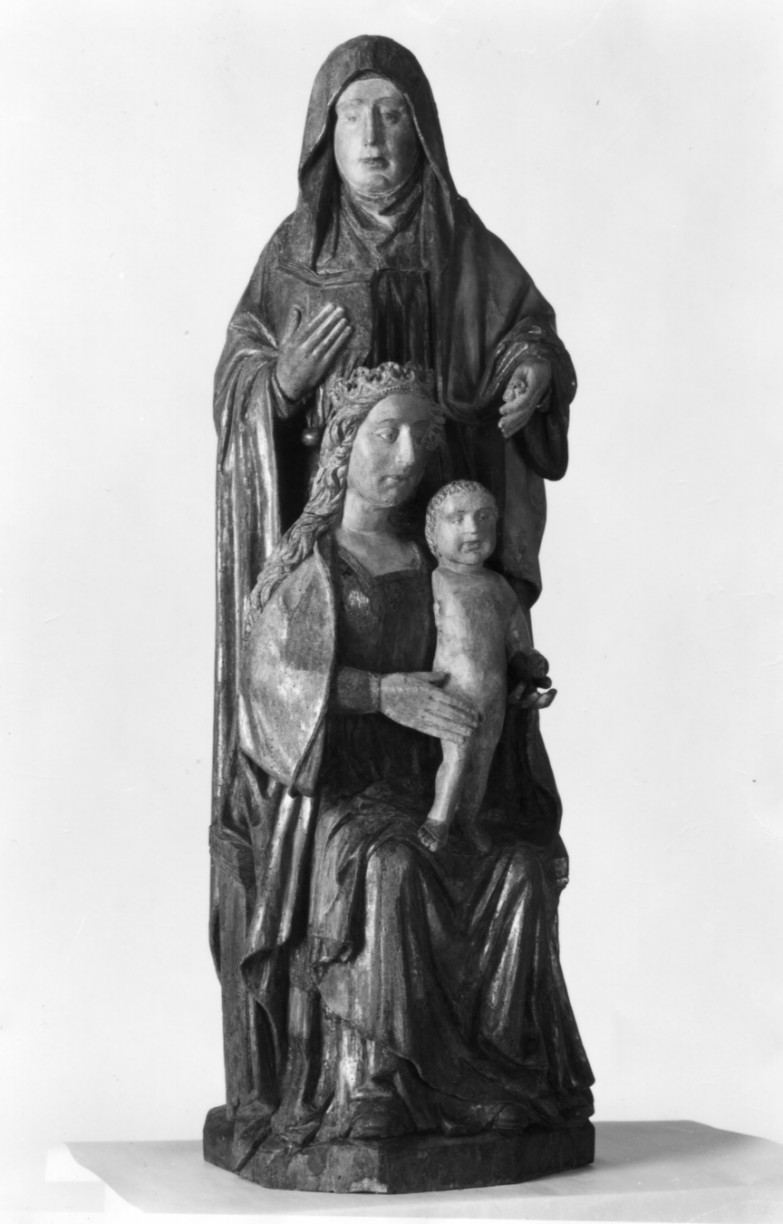 Sant'Anna con la Madonna e Gesù Bambino (gruppo scultoreo) di Maestro del Polittico di Stigliano (inizio sec. XVI)