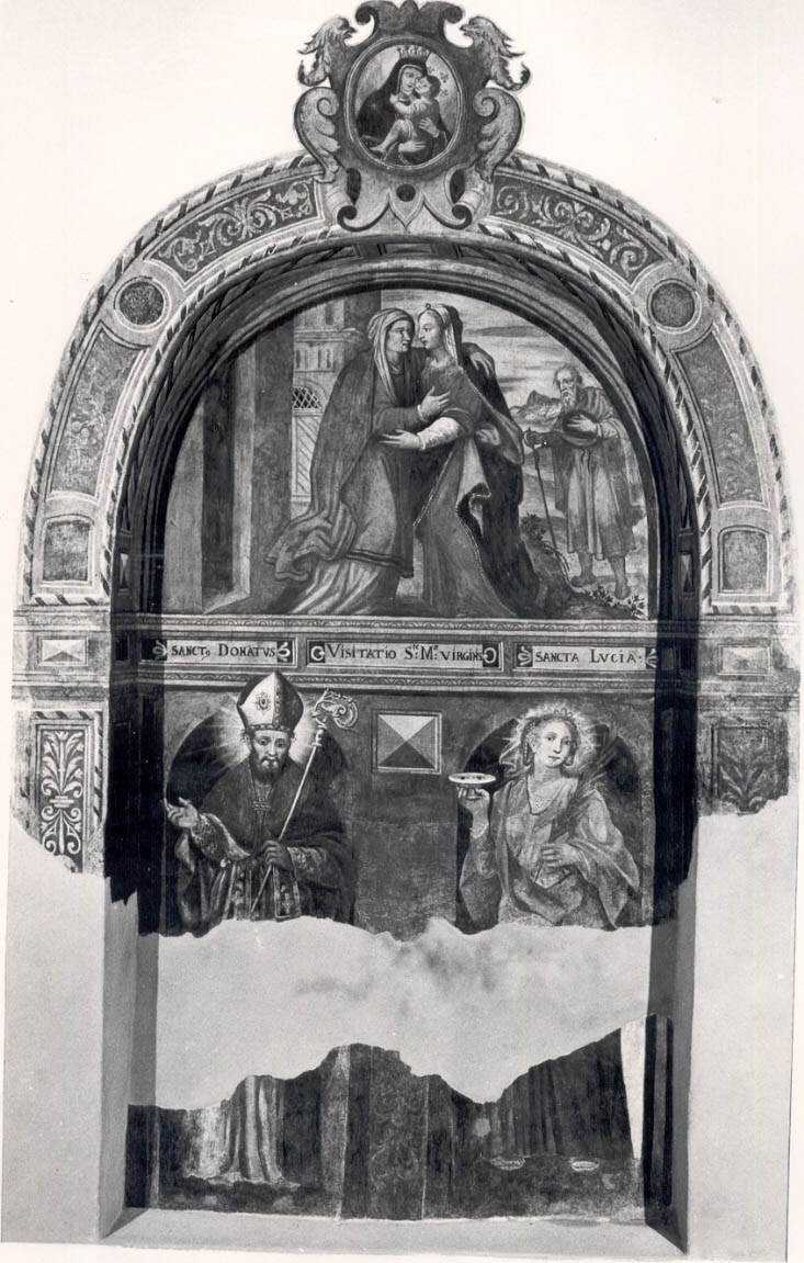 visitazione e S. Donato e S. Lucia, visitazione (dipinto) di Todisco Girolamo (primo quarto sec. XVII)