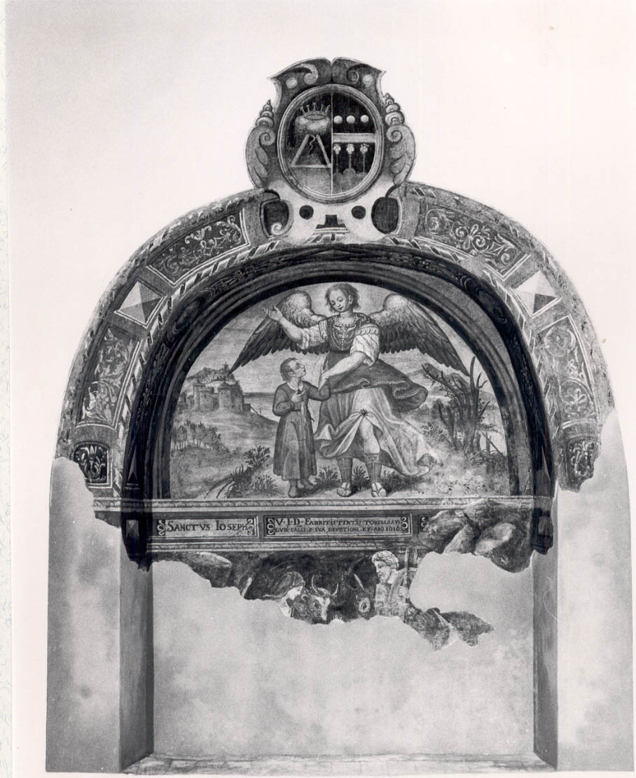 Tobia e l'Angelo; natività (dipinto) di Todisco Girolamo (primo quarto sec. XVII)