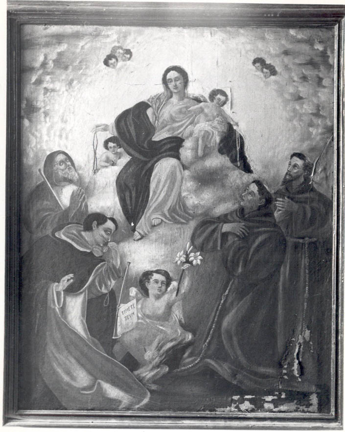 Madonna del Rosario e santi (dipinto, opera isolata) di Silvanio (terzo quarto sec. XVIII)