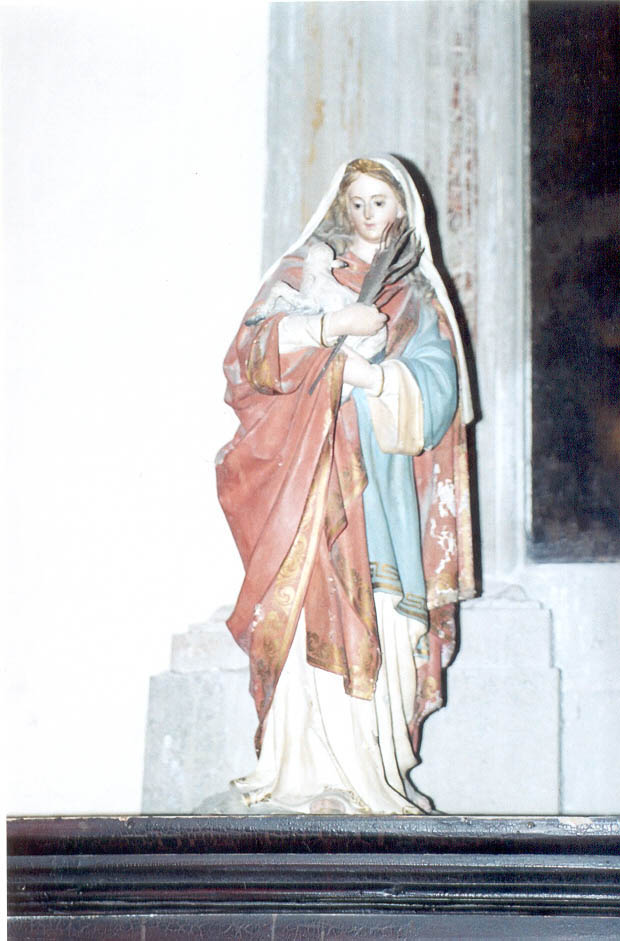 Sant'Agnese (statuetta, opera isolata) - bottega Italia meridionale (seconda metà sec. XVIII)