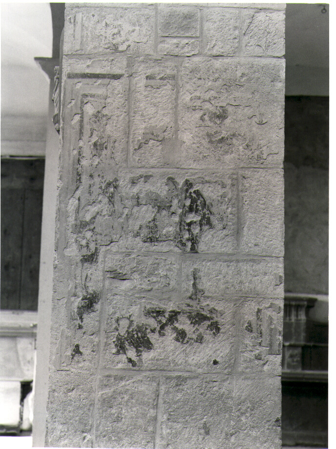 dipinto, frammento - ambito Italia meridionale (fine/inizio secc. XIII/ XIV)