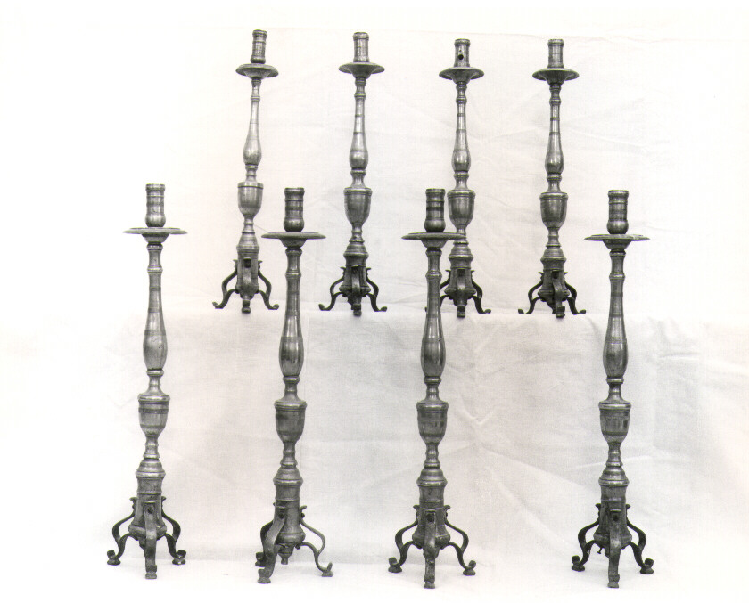 candeliere, serie - bottega Italia meridionale (sec. XIX)