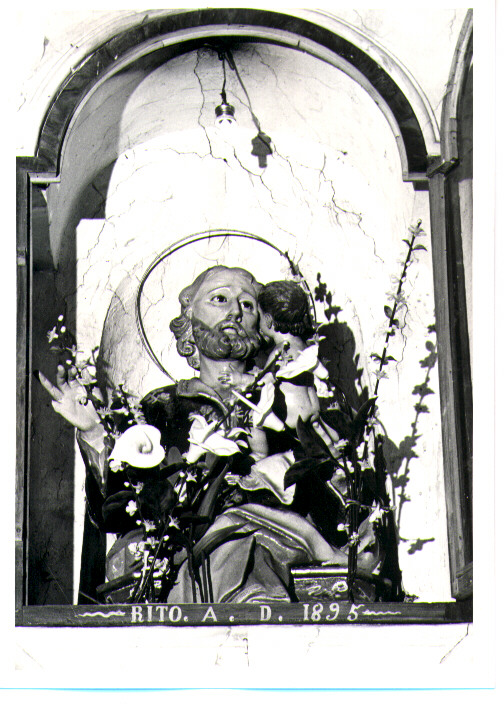 San Giuseppe e Gesù Bambino (scultura) - bottega Italia meridionale (sec. XIX)
